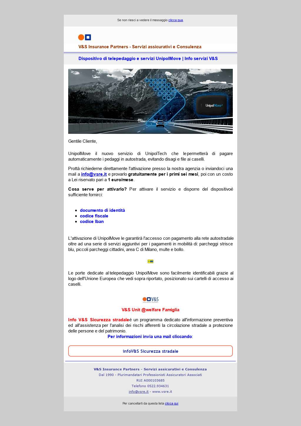 Pagamento telepedaggio UnipolsaiMove