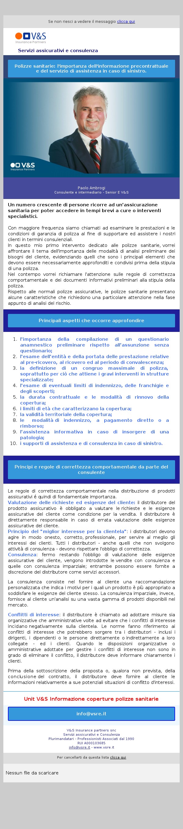 Polizze sanitarie: l'importanza dell'informazione precontrattuale.