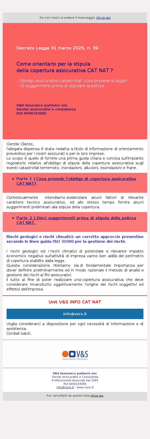 Obbligo assicurativo eventi catastrofali: come prepararsi alla stipula delle polizza.