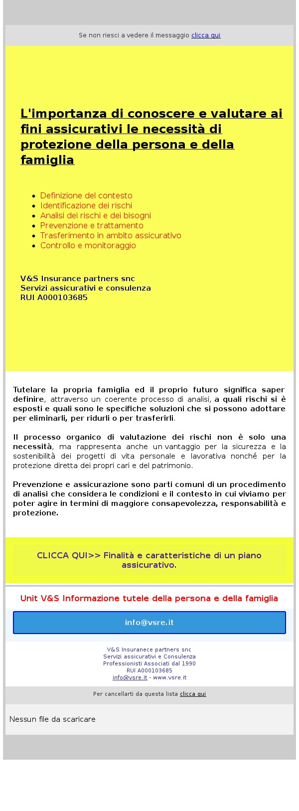 Come valutare in termini preventivi i rischi ai fini assicurativi.