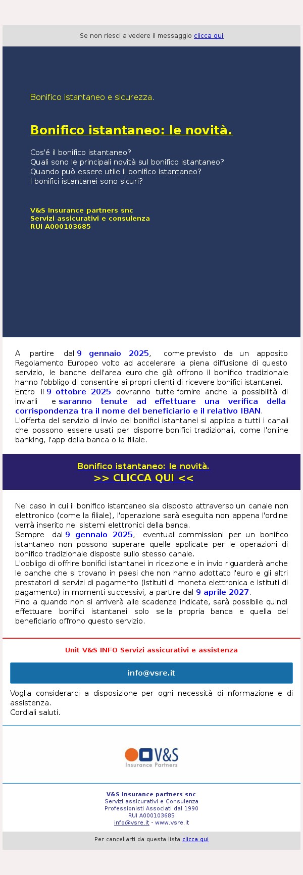 Bonifico istantaneo: le novita'.