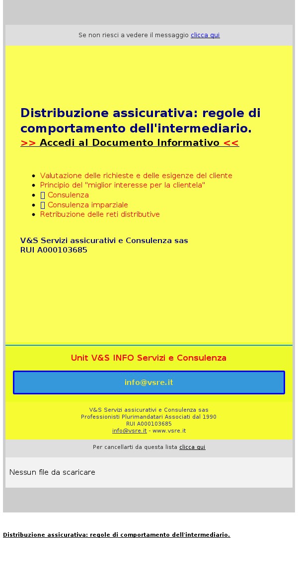 Distribuzione assicurativa: regole di comportamento dell'Intermediario.