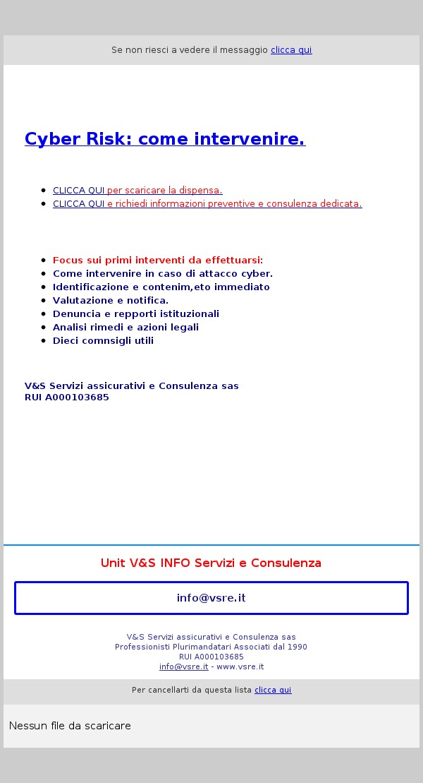Attacco Cyber: come intervenire.